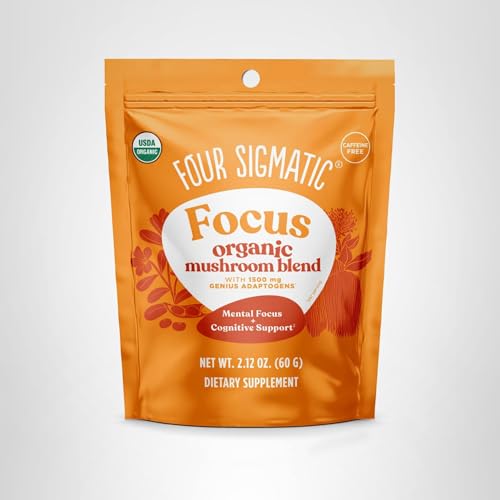 Four Sigmatic Focus Blend scoop and jar ready for daily mix