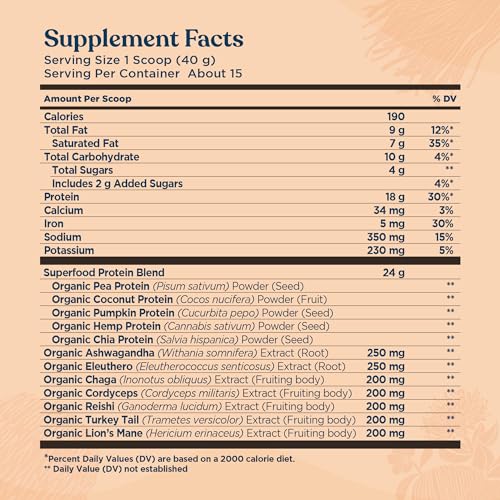 Four Sigmatic vanilla organic milk powder sweetener for smoothies