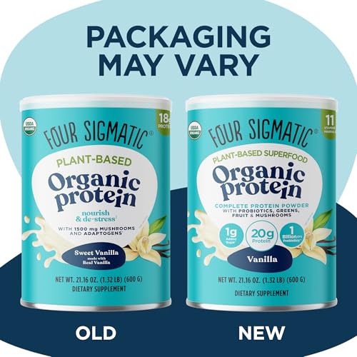Four Sigmatic vegan protein scoop vanilla for easy, consistent shakes
