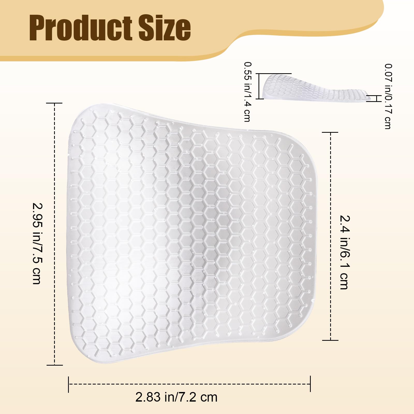 FOWSRHRG honeycomb non-slip surface stabilizes the arch during standing.