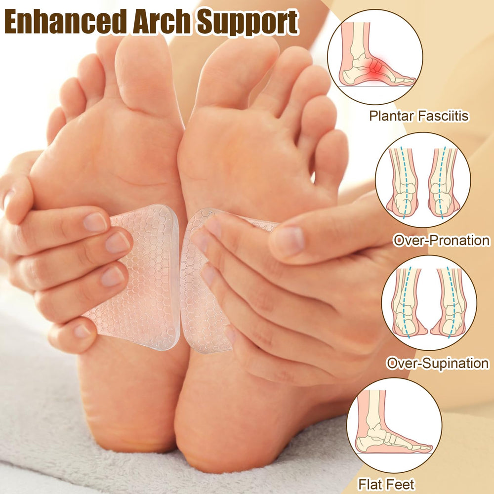 FOWSRHRG soft gel material cushions the foot for all day wear.