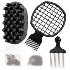 FOWSRHRG set-cepillo-rizos-silicona: definición suave de rizos, apto para uso diario.