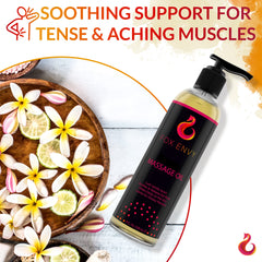 Fox Envy Body Massage Oil hydrates dry skin, leaving it soft and supple