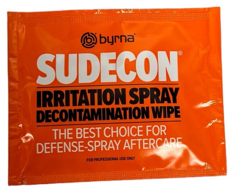 Fox Labs Sudecon wipe being applied on skin for quick decontamination after exposure