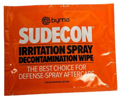 Fox Labs Sudecon wipe being applied on skin for quick decontamination after exposure