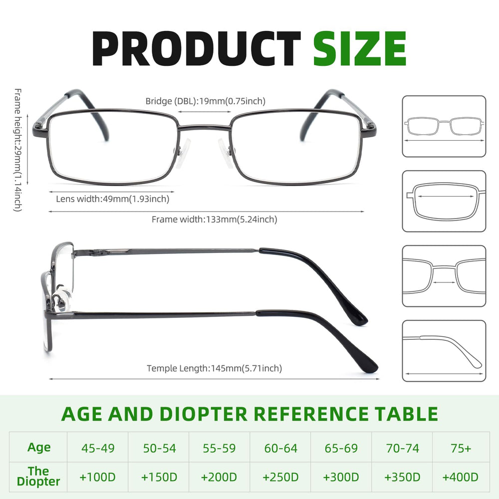 Diseño rectangular clásico de FoxMook para rostros variados.