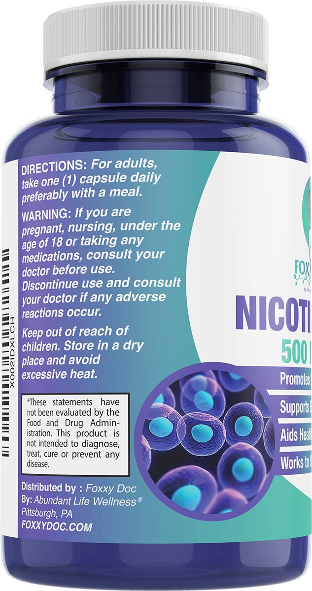 Nicotinamide 500mg vegan veggie caps close up for easy swallowing