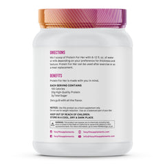 FoxyFit Protein for Her scoop dispensing demonstrates precise 20 g servings.