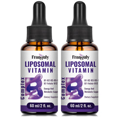 Franguly liposomal B complex bottle poured for daily dosing.