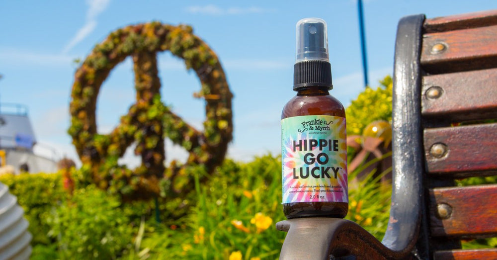 Frankie and Myrrh Hippie Go Lucky car-interior spray ready for on-the-go freshness