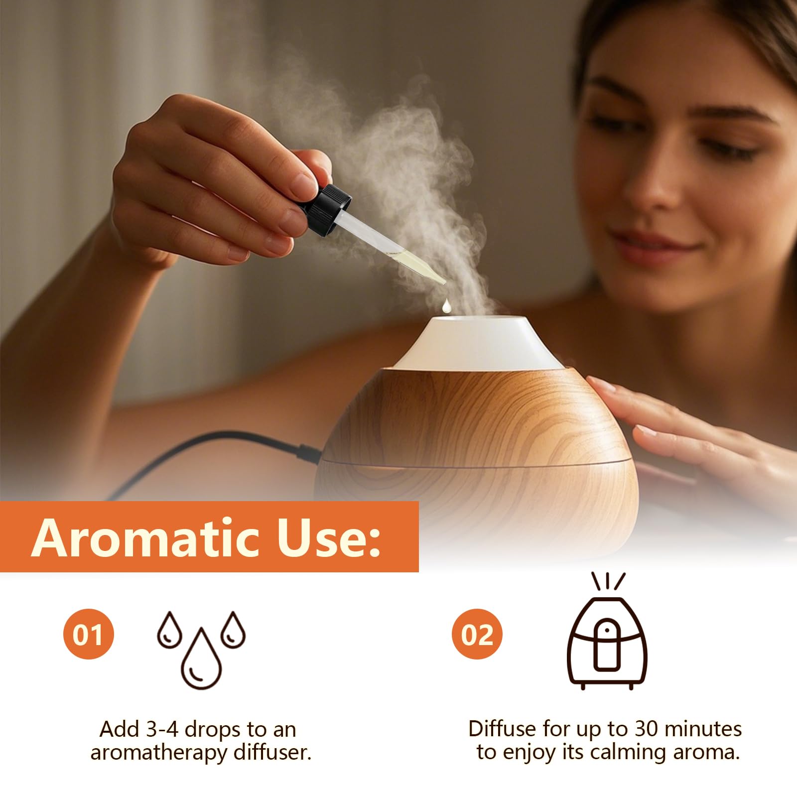 Frankincense essential oil packaging close-up showing premium bottle