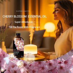 FRAOIL Cherry Blossom oil in diffuser for a floral aroma