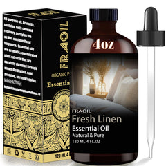 FRAOIL Fresh Linen bottle for premium home fragrance in diffusers.