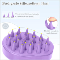 FREATECH shampoo brush demonstrates wet use in the shower.