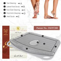 FREATECH silicone material highlights hygienic, easy-to-clean foot wash mat.