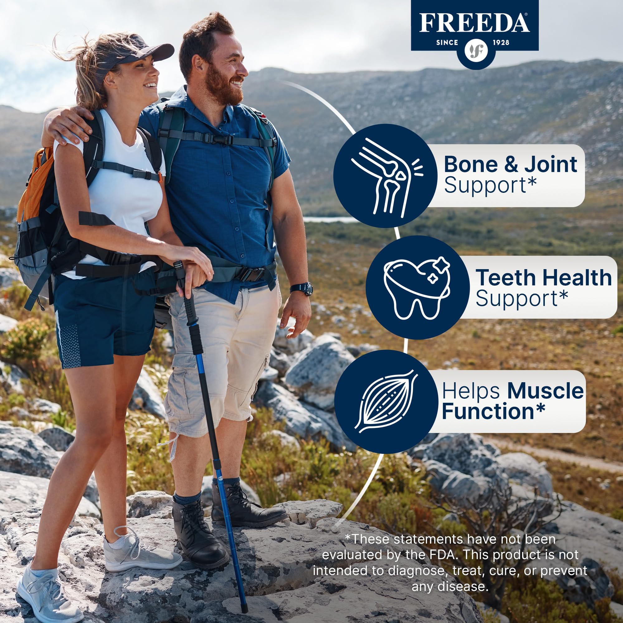 Freeda packaging front view with clean-label design for vegan users