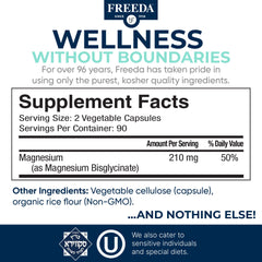 Freeda Magnesium Glycinate dispense pour demonstrating simple daily intake.