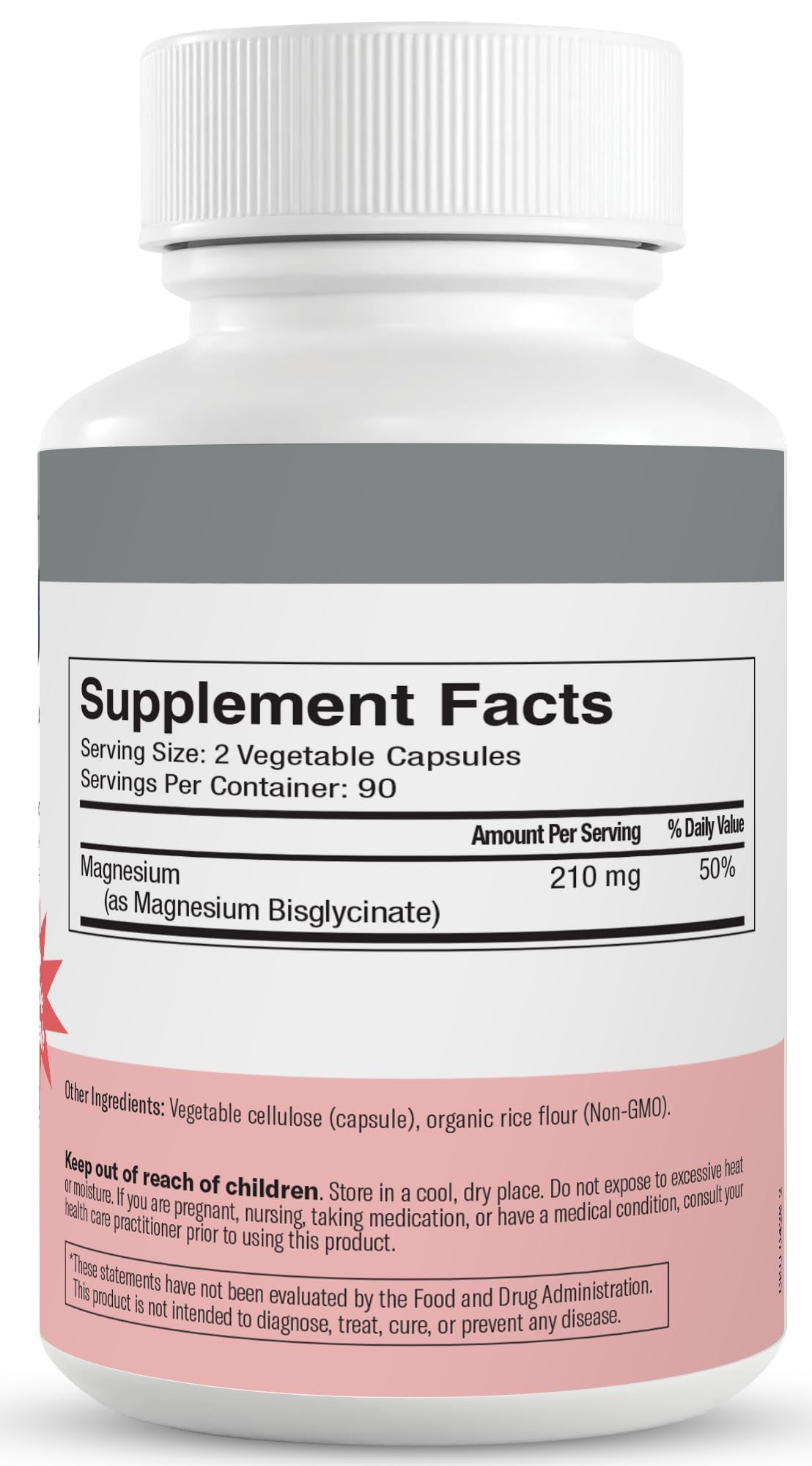 Freeda Magnesium Glycinate vegan symbol underscoring non-GMO and vegan status.