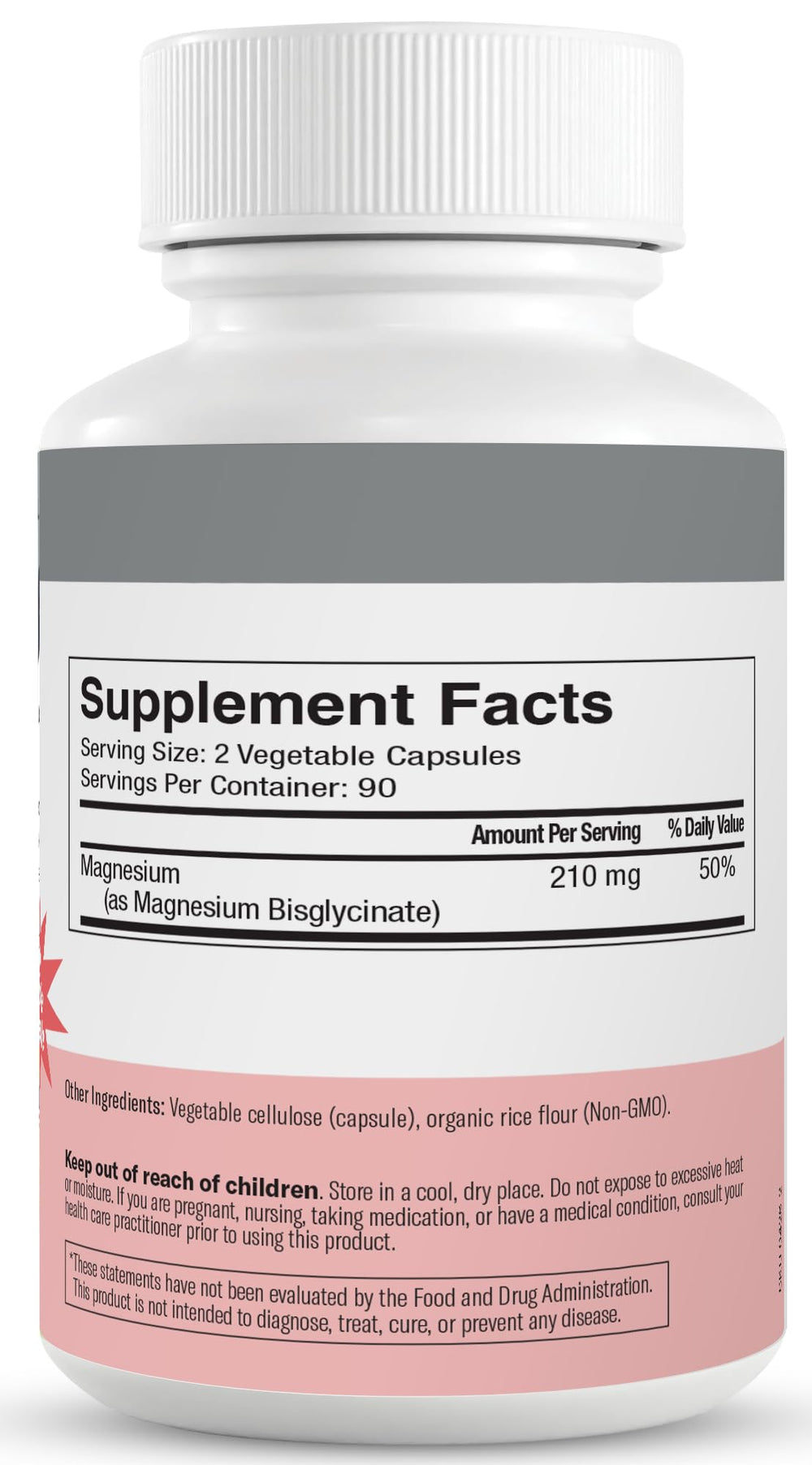 Freeda Magnesium Glycinate vegan symbol underscoring non-GMO and vegan status.