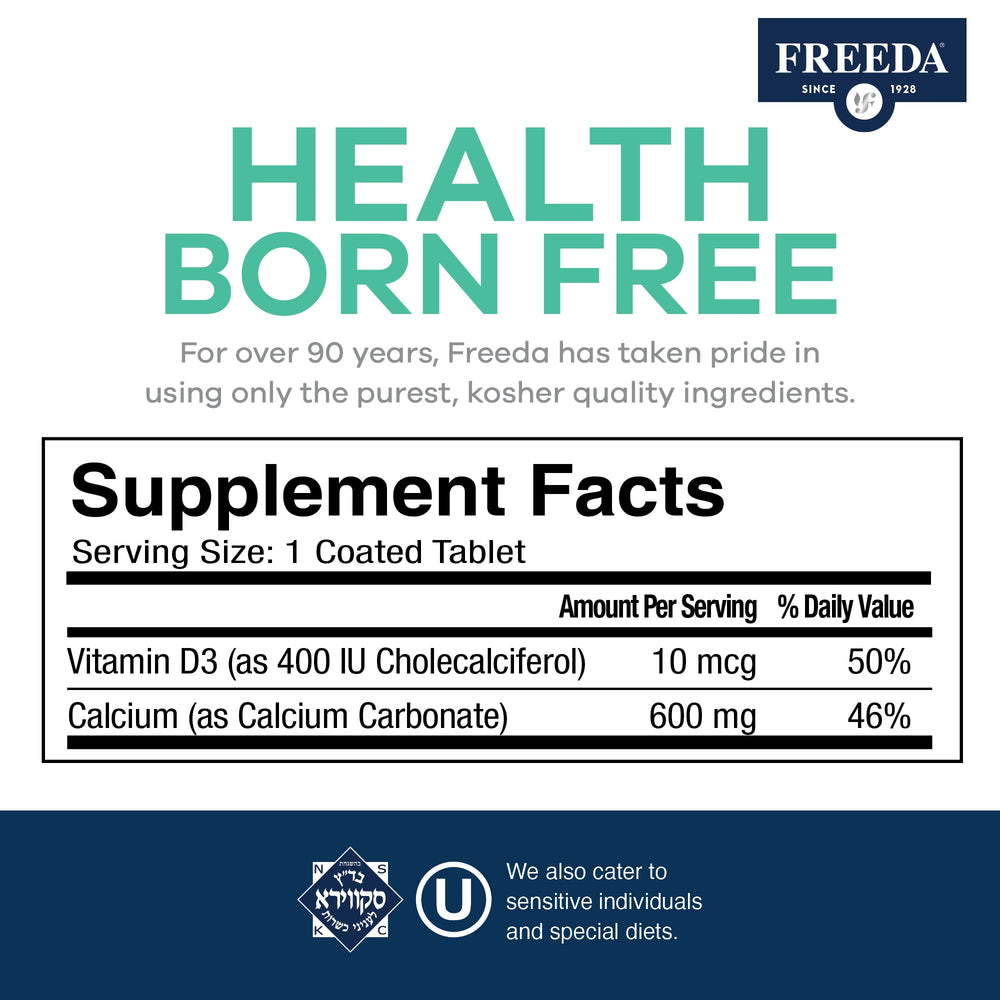 FREEDA third-party testing seal indicating purity and safety.