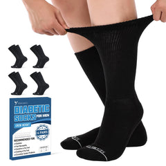 Frelimiu diabetic sock with non-binding cuff eases calf pressure for comfortable wear.