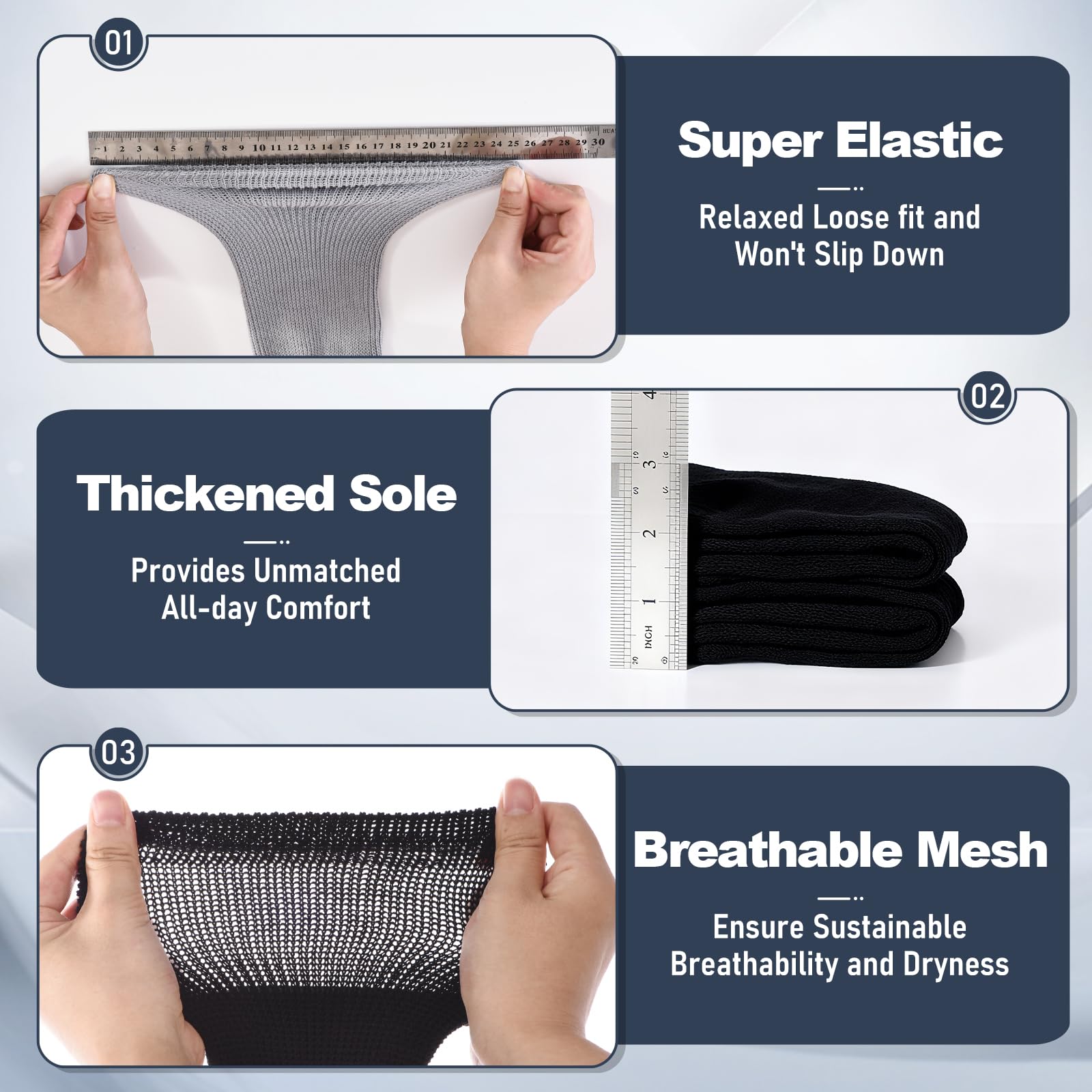 Frelimiu swelling-friendly top accommodates edema without tightness.