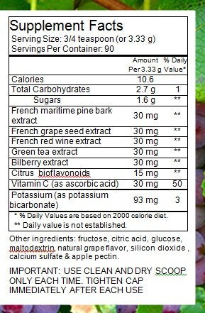 FrenchGlory OPC90 prepared drink served, supports daily wellness with a refreshing sweet-sour taste.