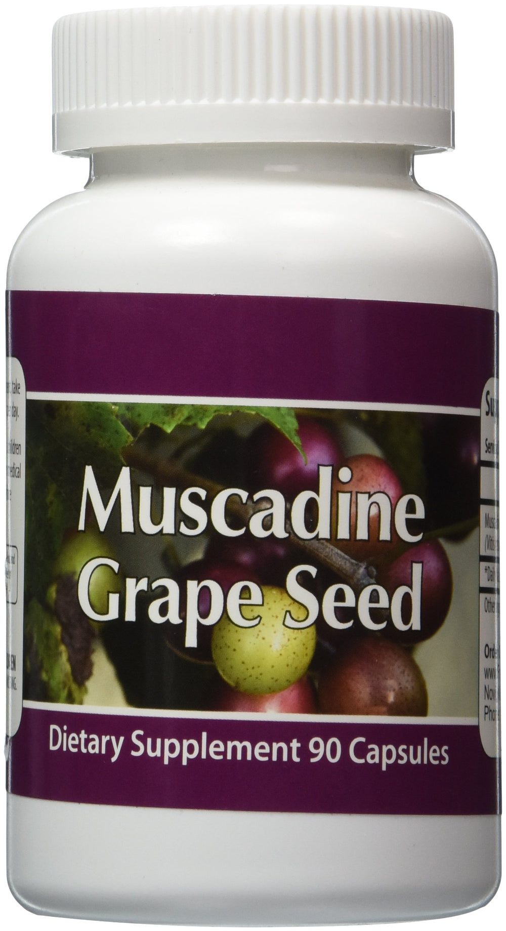 Fresh Health Nutritions Muscadine Grape Seed bottle with 600 mg capsules for daily wellness.