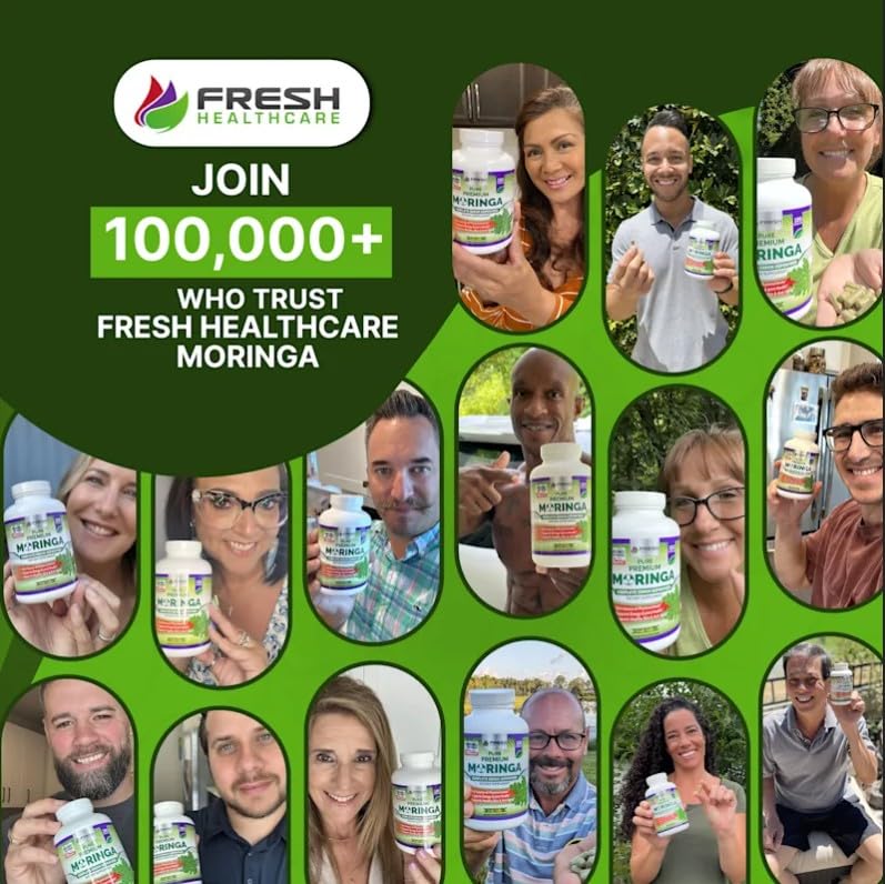 Fresh Healthcare Moringa 90-day supply bottle supports consistent daily wellness.