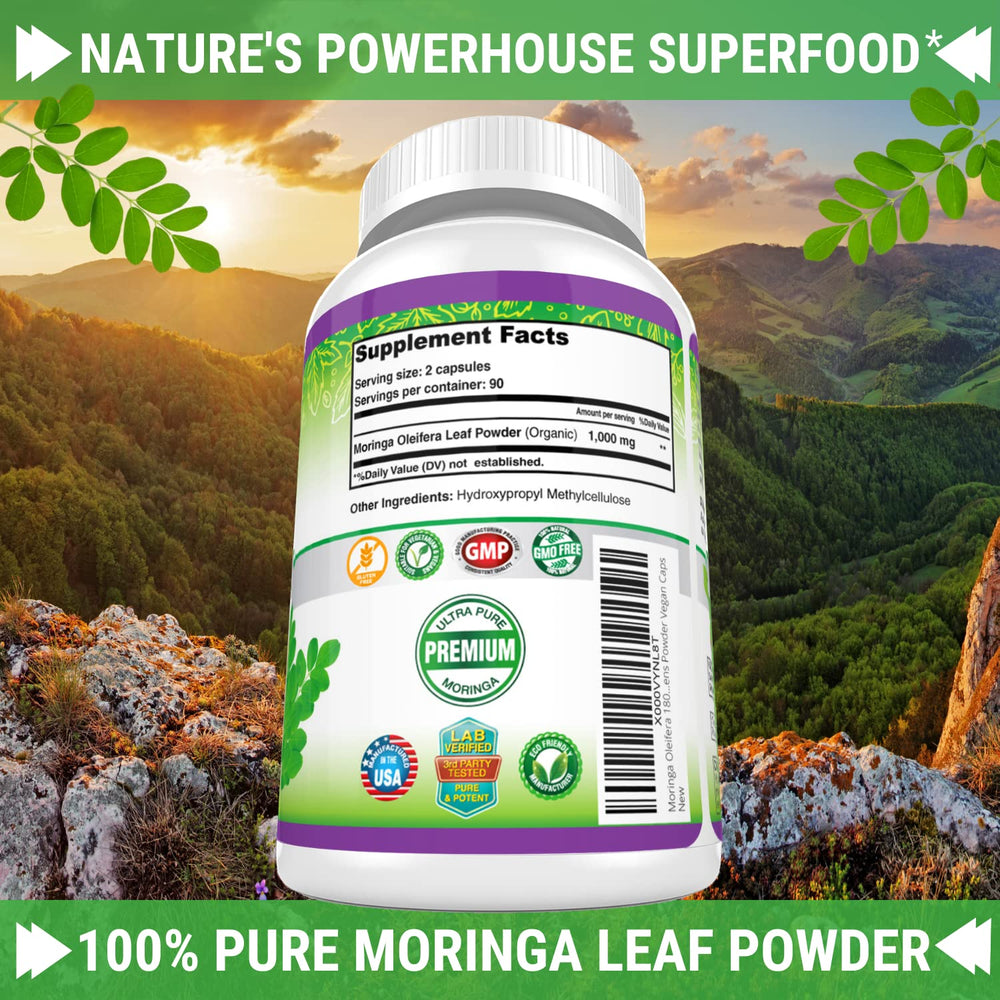 Fresh Healthcare Moringa USA-manufactured bottle signals quality you can trust.