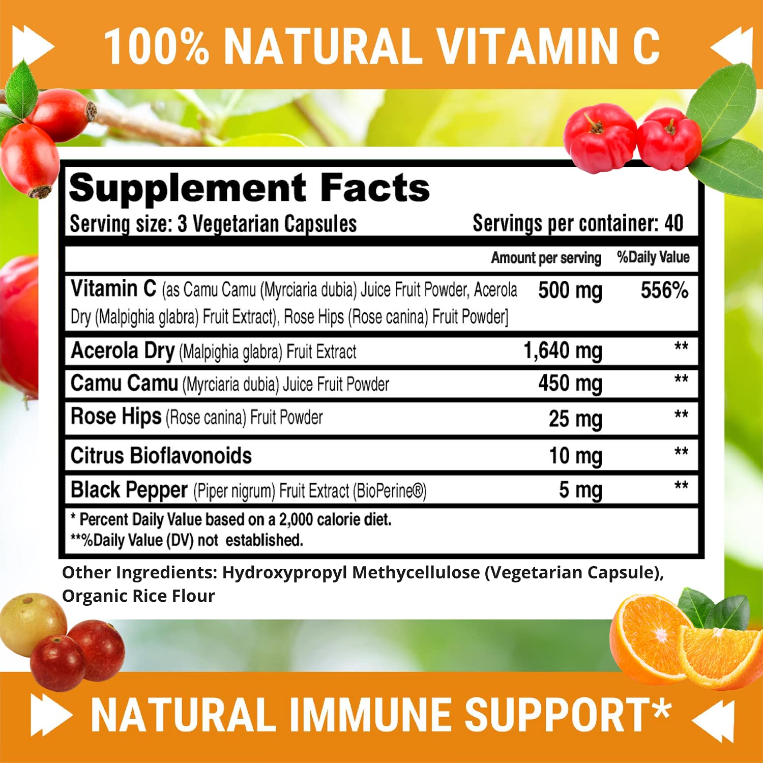 Fresh Healthcare acerola cherry fruit reinforces natural vitamin C source