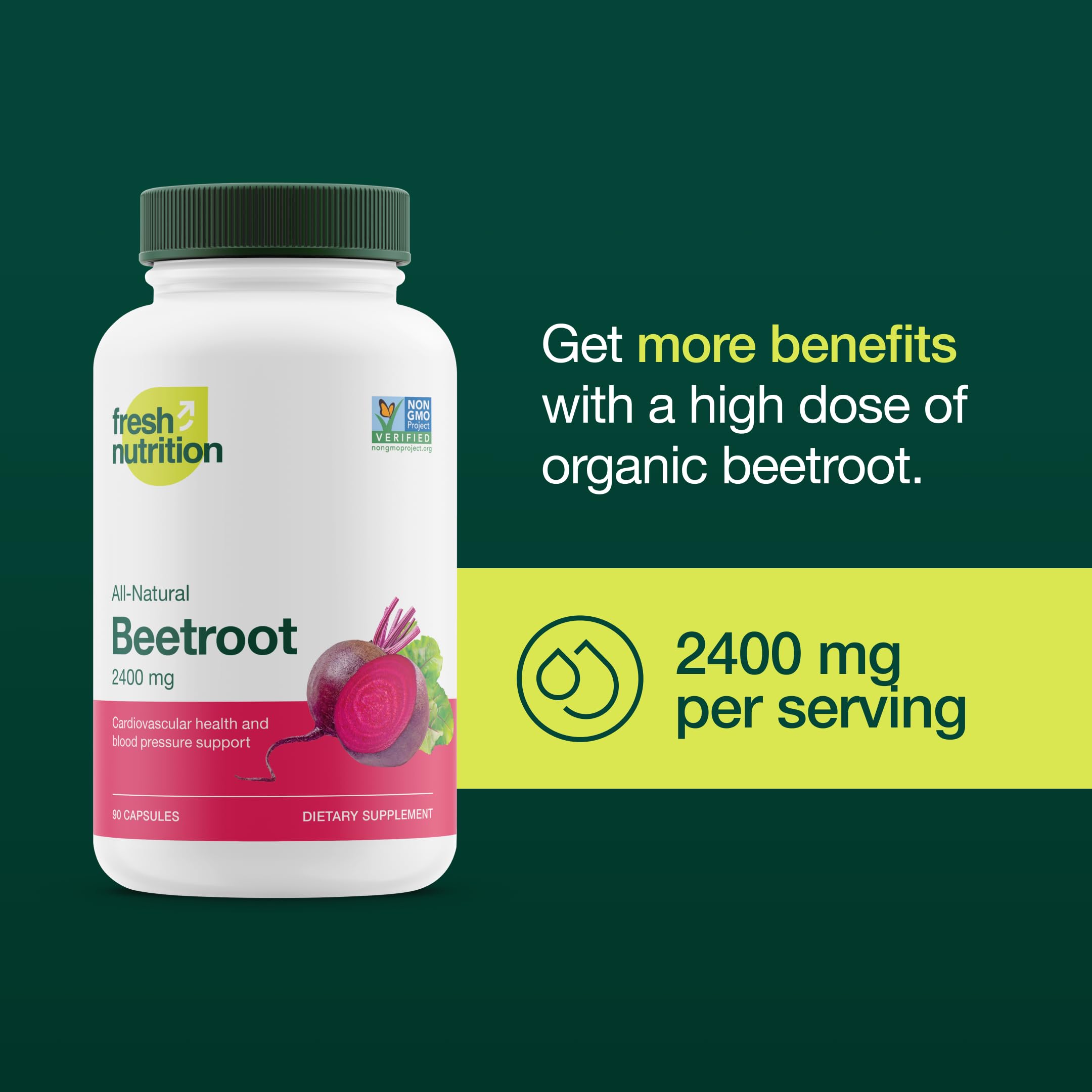 Beet Root label detail confirms USA-made quality and cGMP standards.