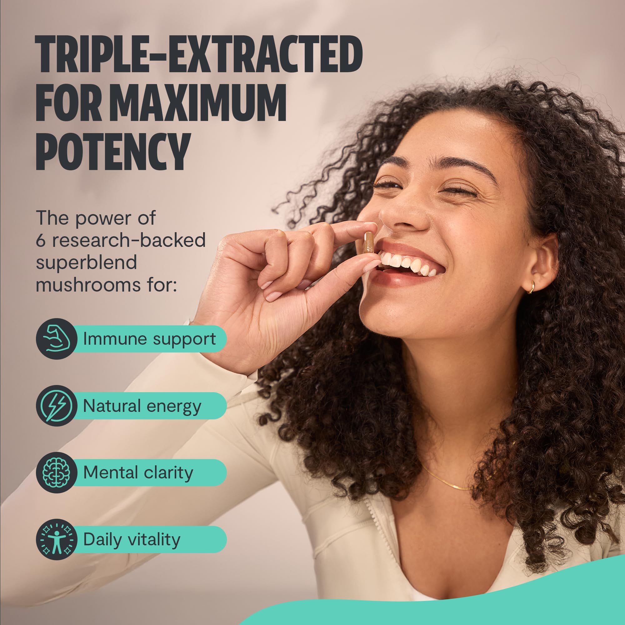 Daily usage scene showing two FreshCap capsules as part of morning routine.