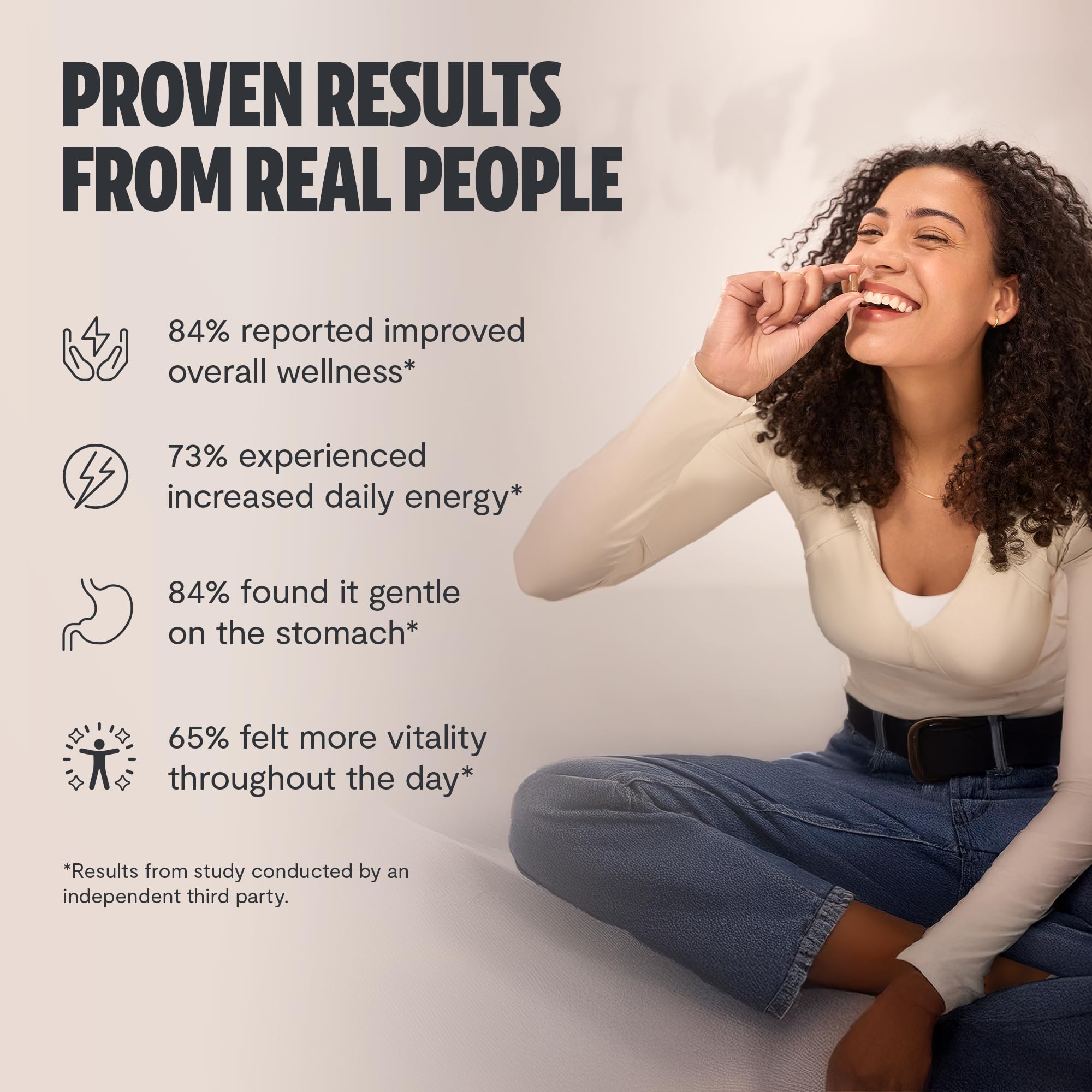 FreshCap Mushrooms daily-use capsules on hands suggest quick integration into routines.