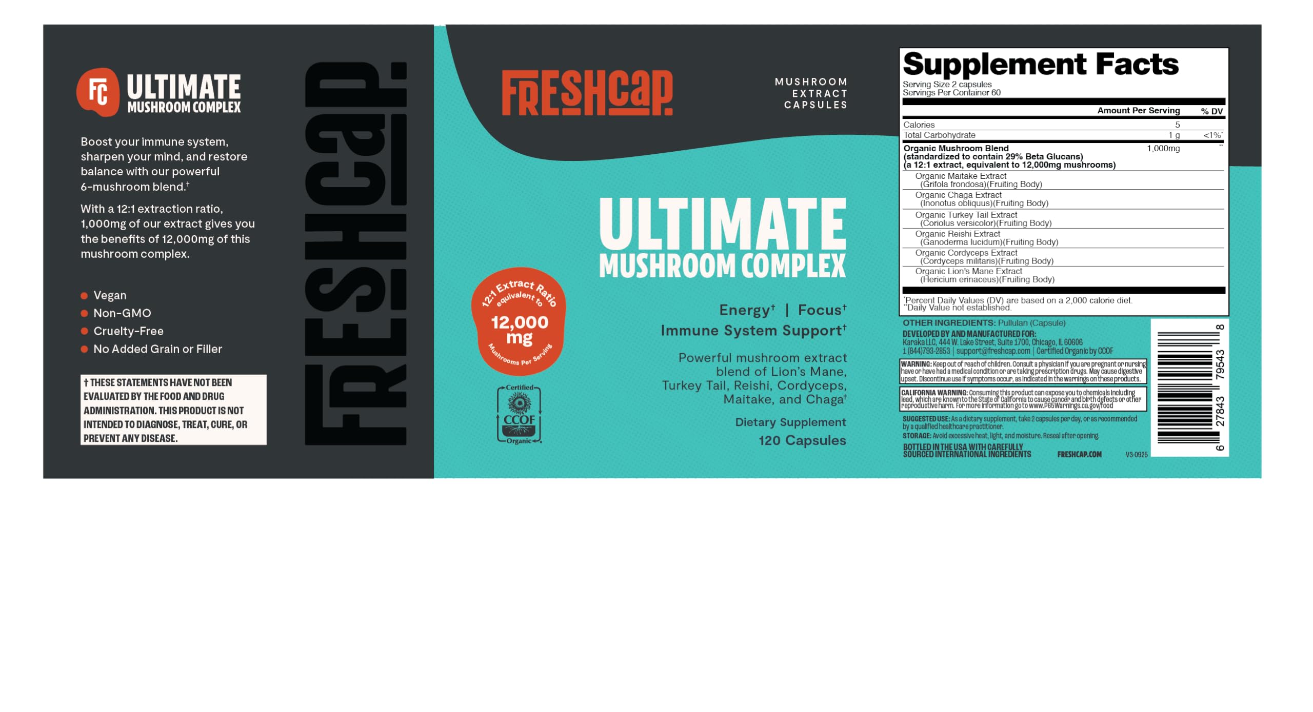 FreshCap Mushrooms immunity-support scene conveys everyday wellness potential.