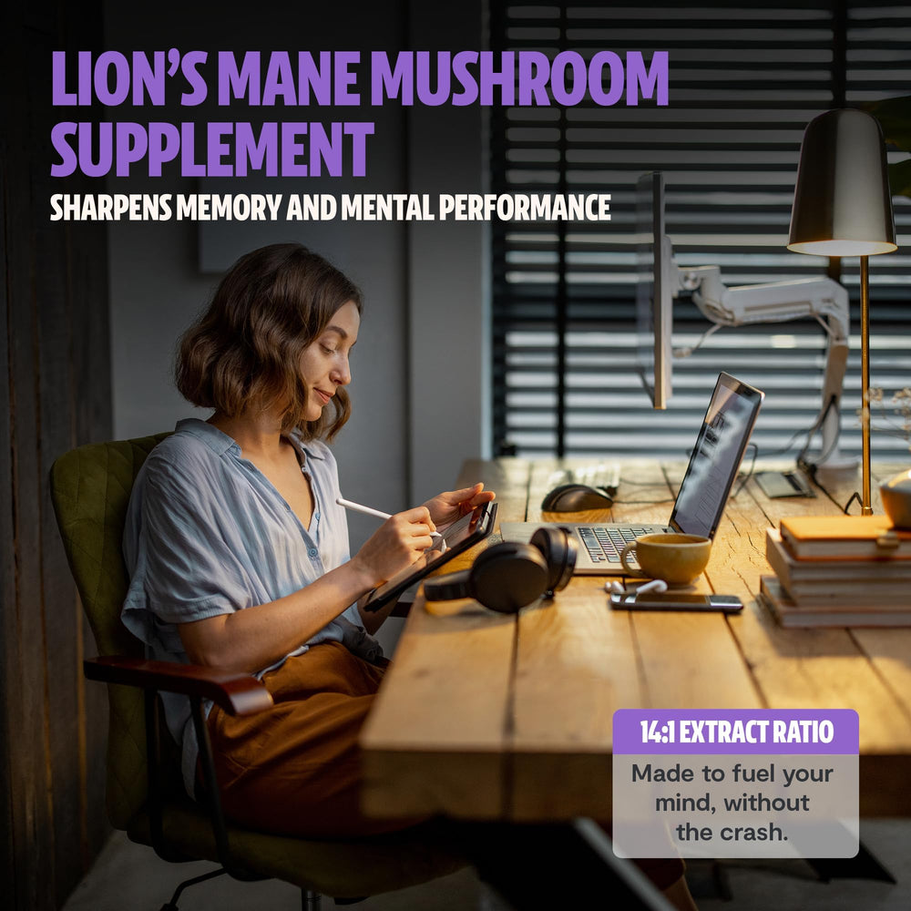 FreshCap Mushrooms Lions Mane Powder ready for daily use.