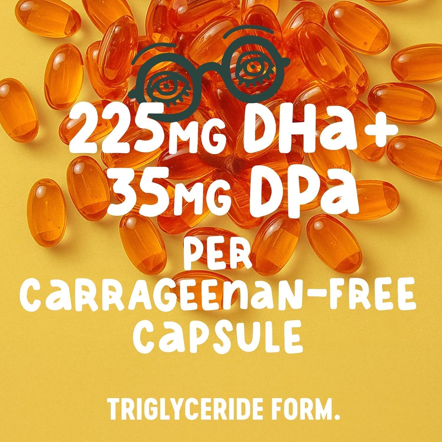 Freshfield Vegan Omega-3 1-2 month supply capsules ready for daily use.