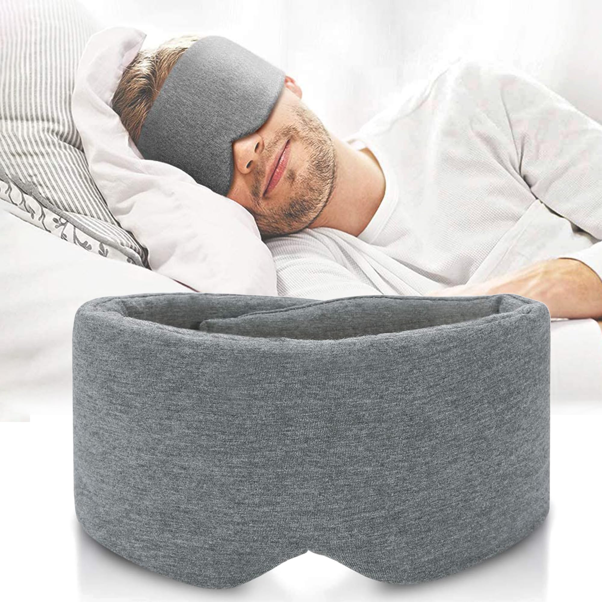 Freshme cotton sleep eye mask with nose pad improves light blocking