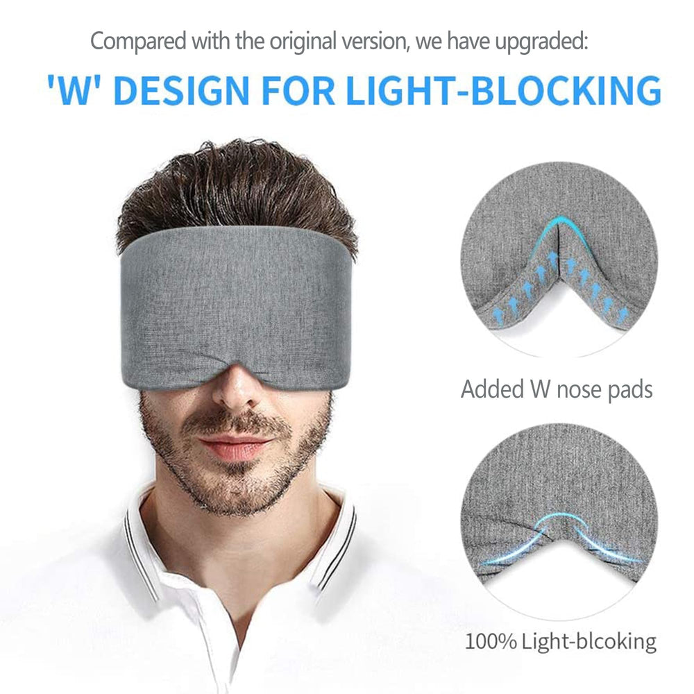 Freshme side-sleeper eye mask with wide strap for secure comfort