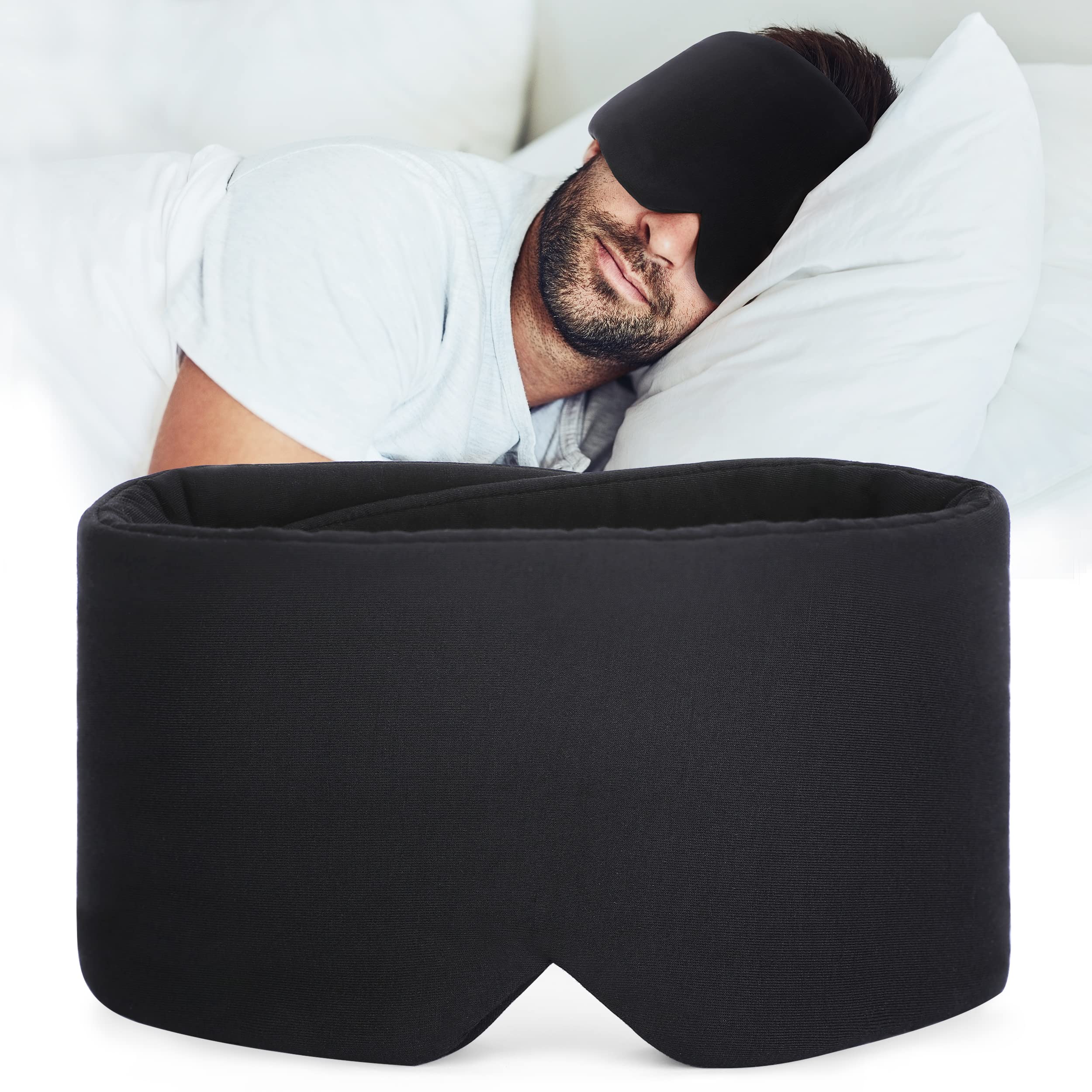 FRESHME Sleep Mask nose-wing design blocks light for deeper rest