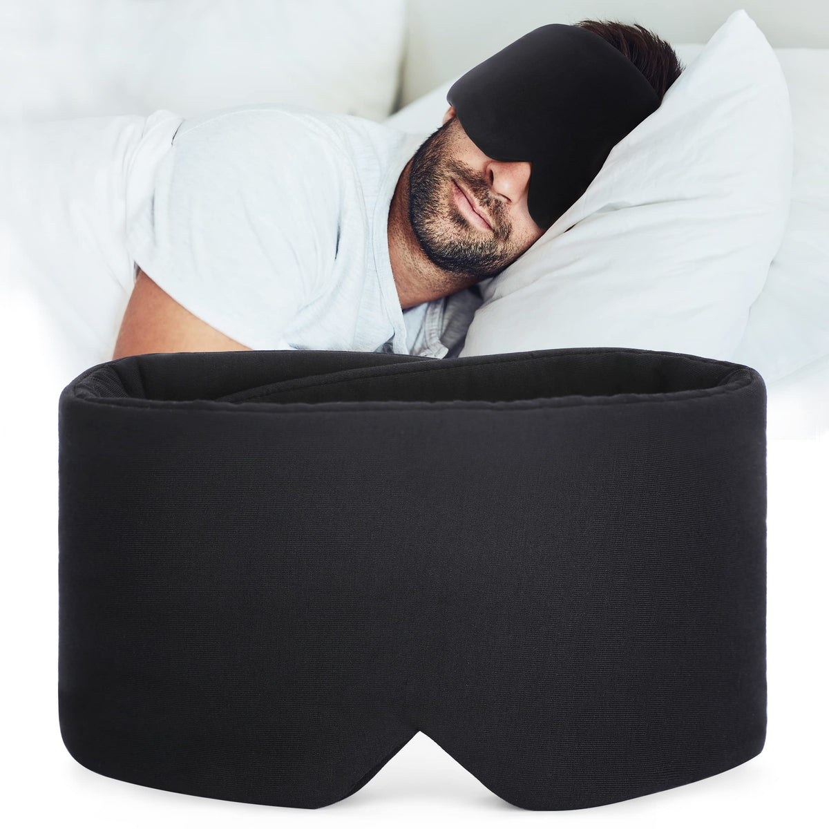 FRESHME Sleep Mask nose-wing design blocks light for deeper rest