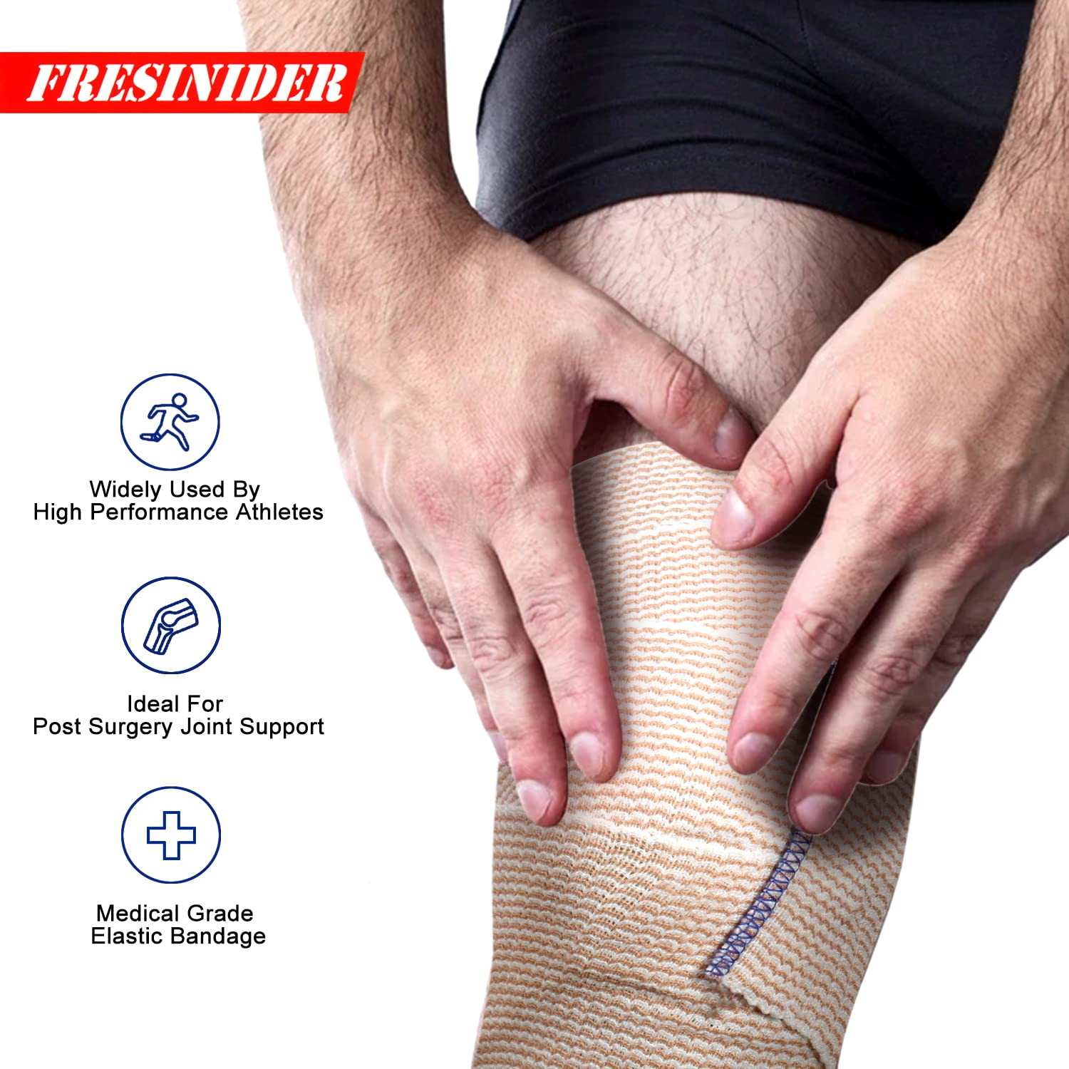 FRESINIDER wrap holds hot or cold packs in place for targeted relief