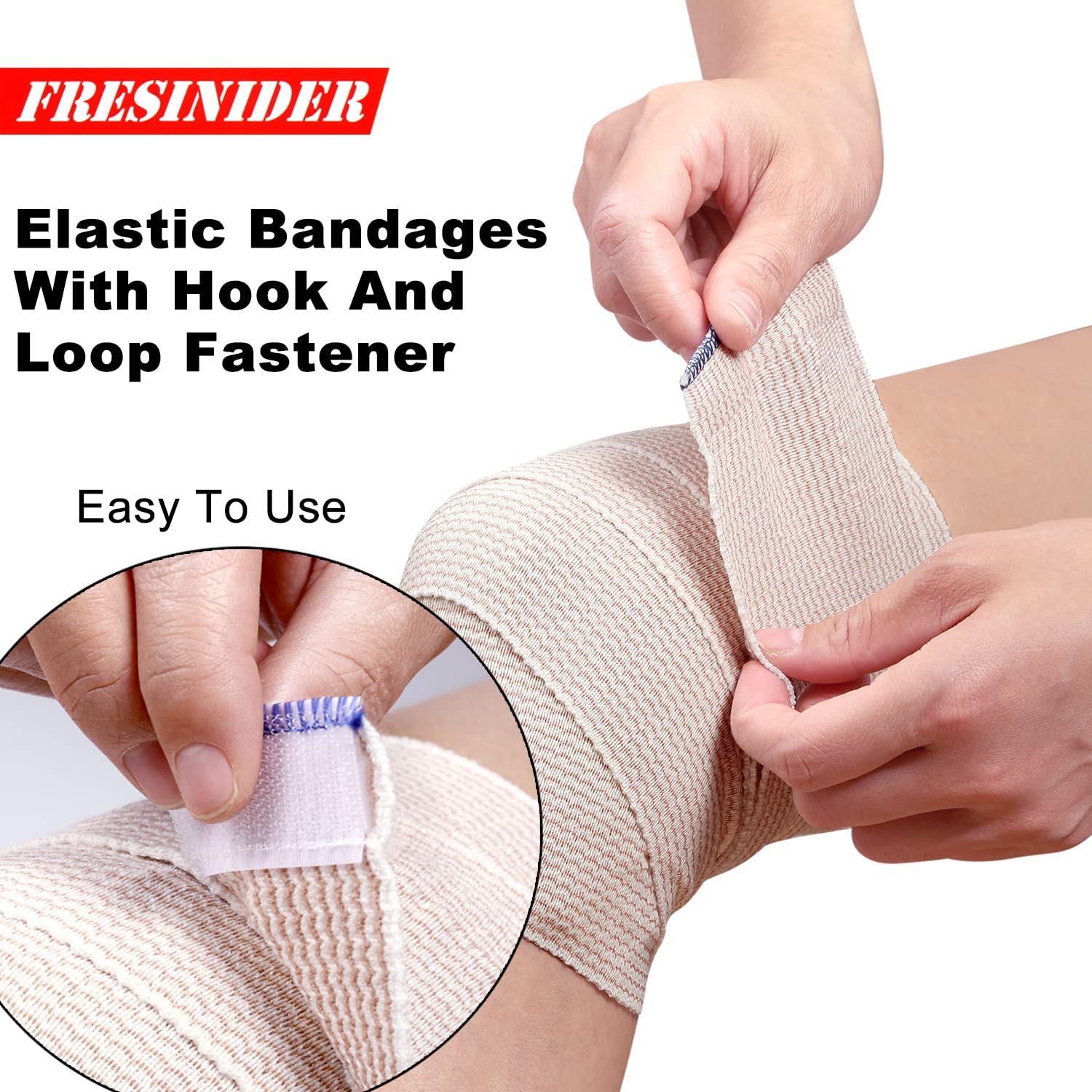 FRESINIDER bandage wrapped on wrist demonstrating quick, secure daily support during workouts