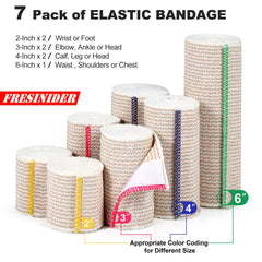 FRESINIDER elastic bandage 3in wrap provides secure coverage for larger joints.