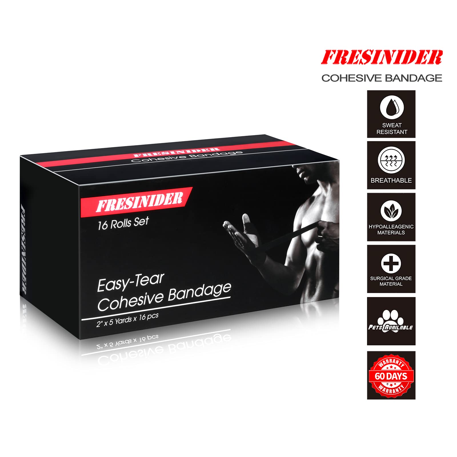 FRESINIDER elastic wrap offers soft, flexible support for swelling.
