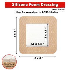 FRESINIDER self-adhesive bandage with silicone core adheres gently without sticking to the wound.