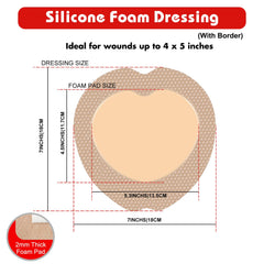 Close-up shows silicone adhesion layer enabling painless removal for dry skin.