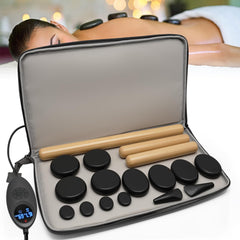 Freudeere 14-piece hot stone set for at-home full-body relaxation