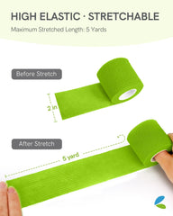 FriCARE 2in x 5yd bandage wrap laid flat for full wrap coverage