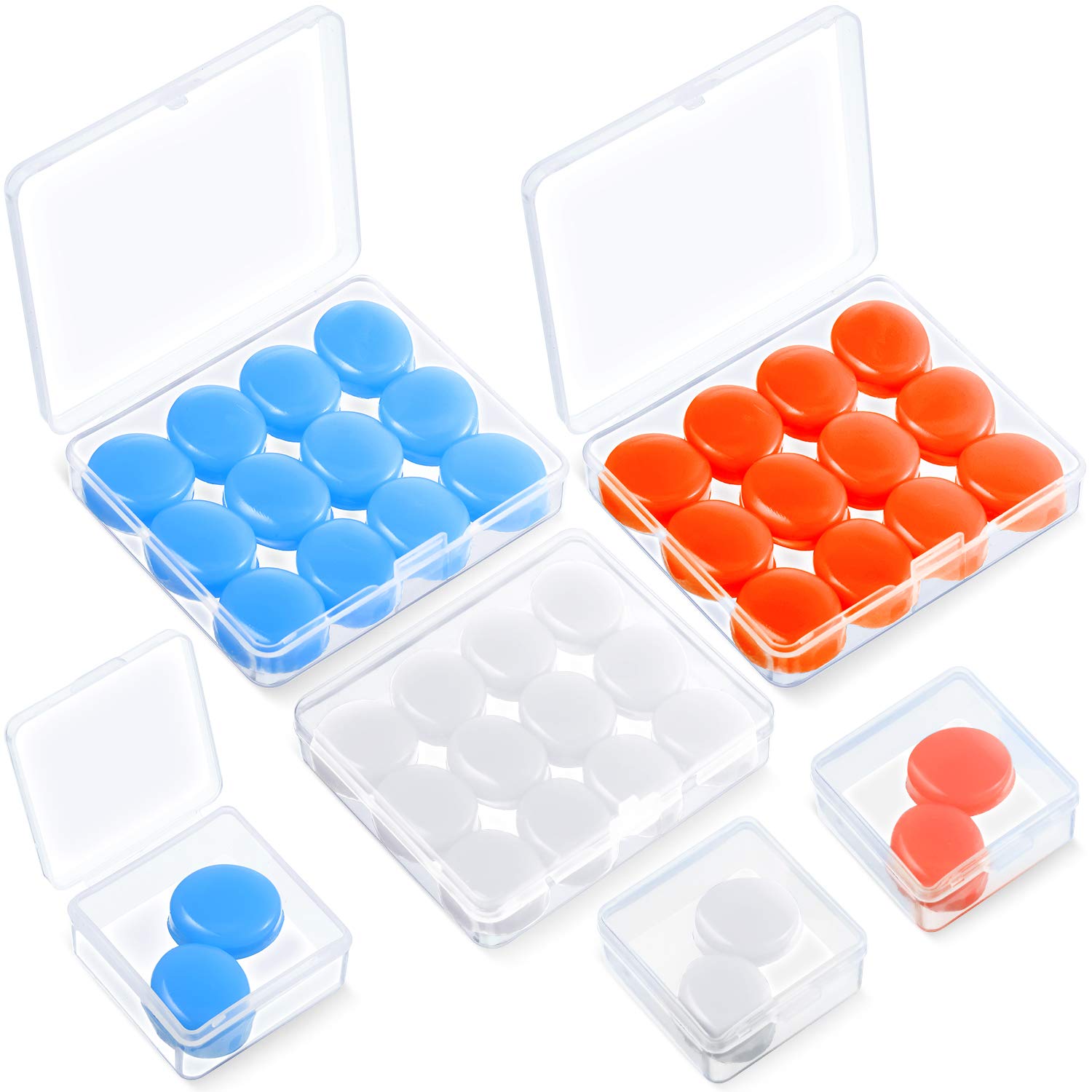 Frienda ear plugs packaging showing 21 pairs and case for easy storage
